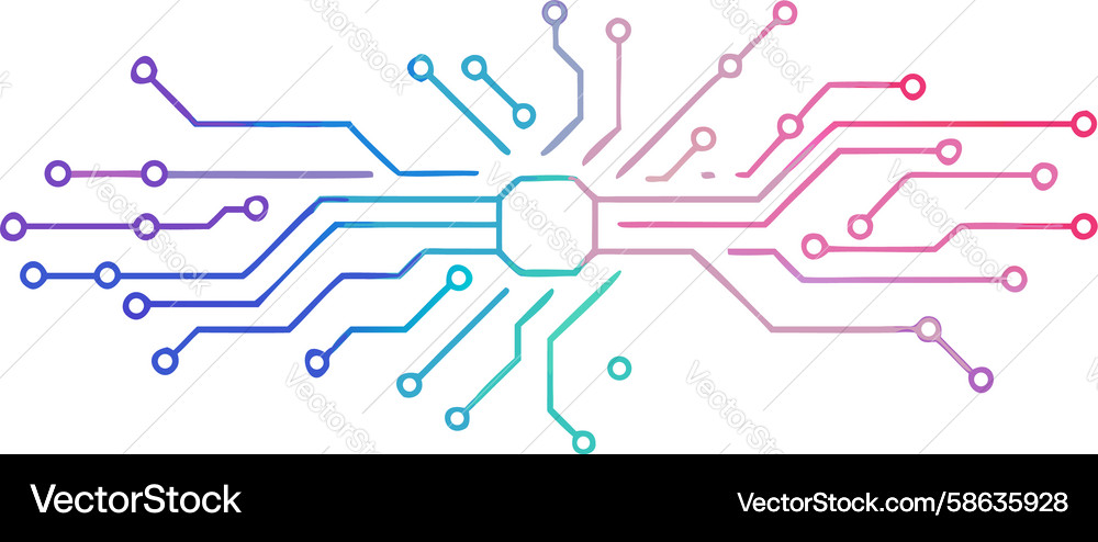 Dynamic Tech Network Vector Image