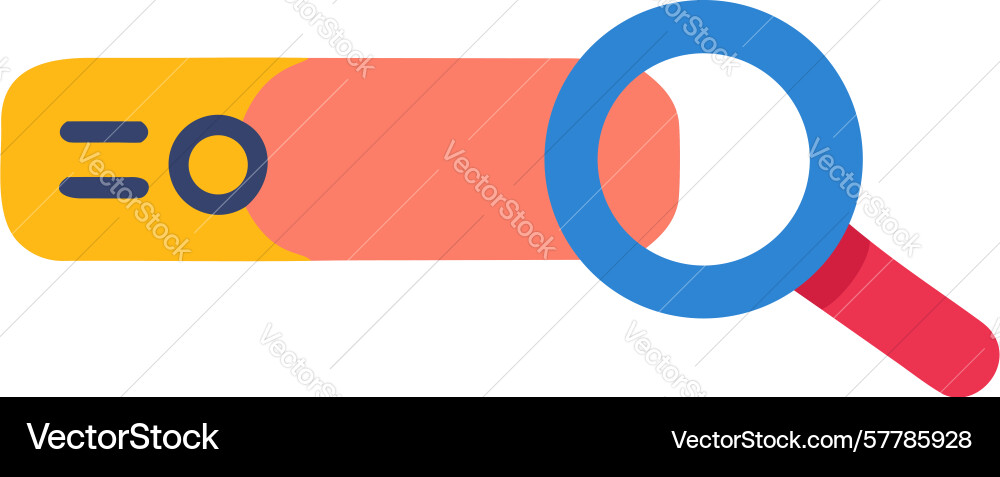Focused search bar dot-enhanced query design vector image