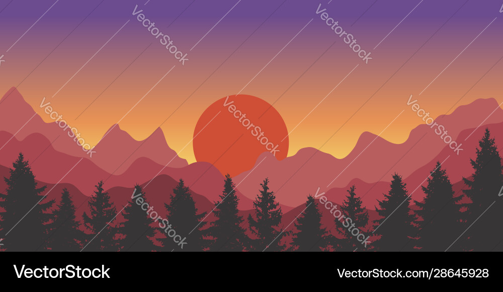 Poster template with wild mountains landscape Poster template with wild mountains landscape vector image
