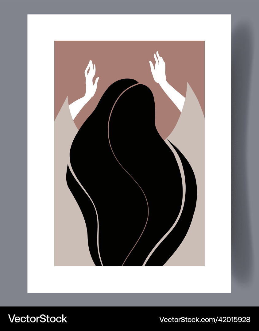 Scandinavian Abstract Print Vector Image