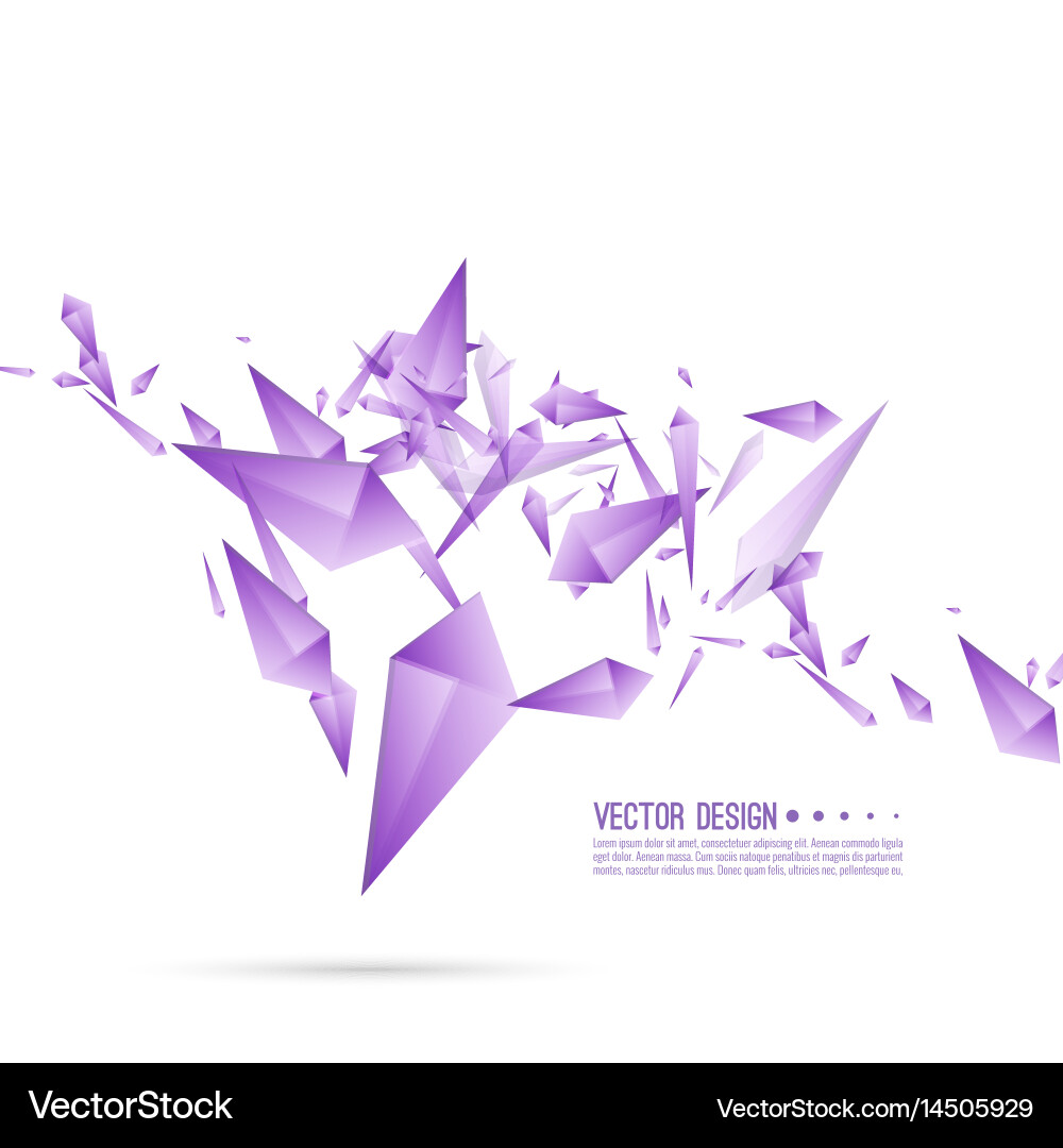 Abstract background with dynamic fragments vector image