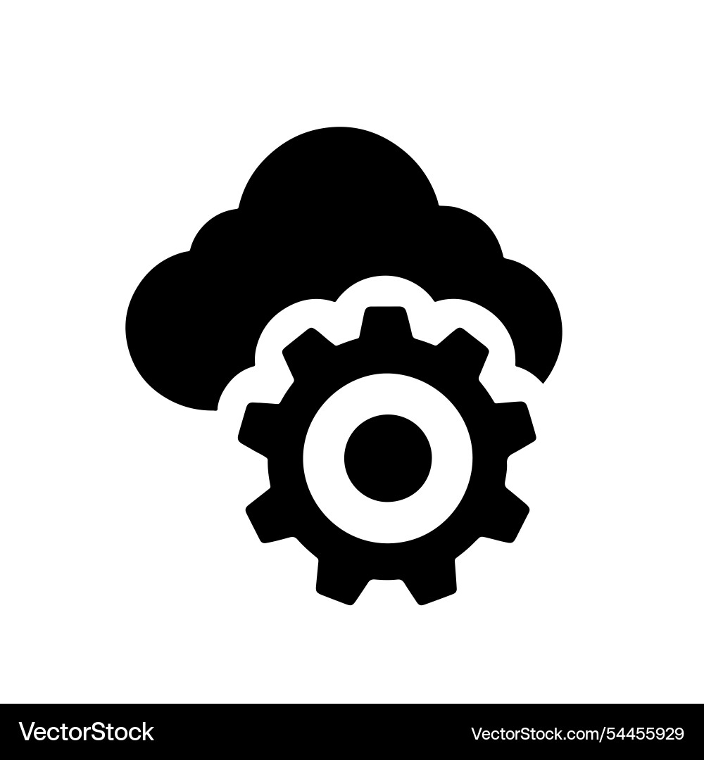 Cloud computing setting icon Cloud computing setting icon vector image