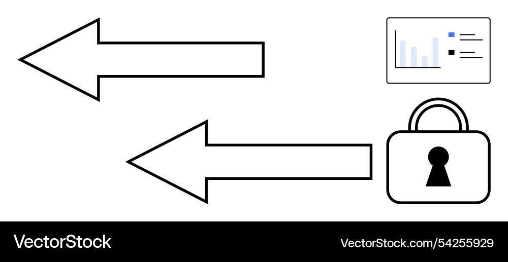 Data flow with arrows information Data flow with arrows information vector image