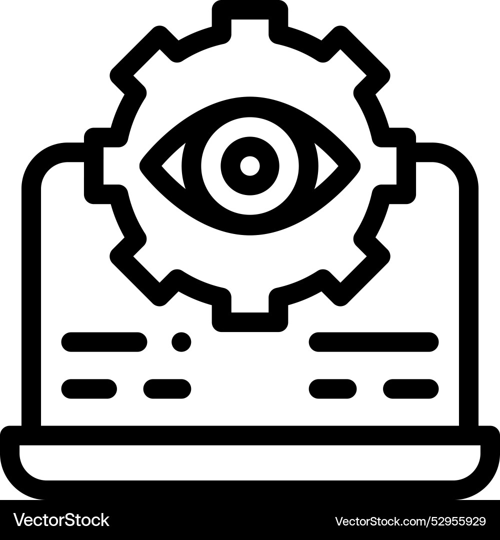 Digital icon thin linear style design isolated Digital icon thin linear style design isolated vector image