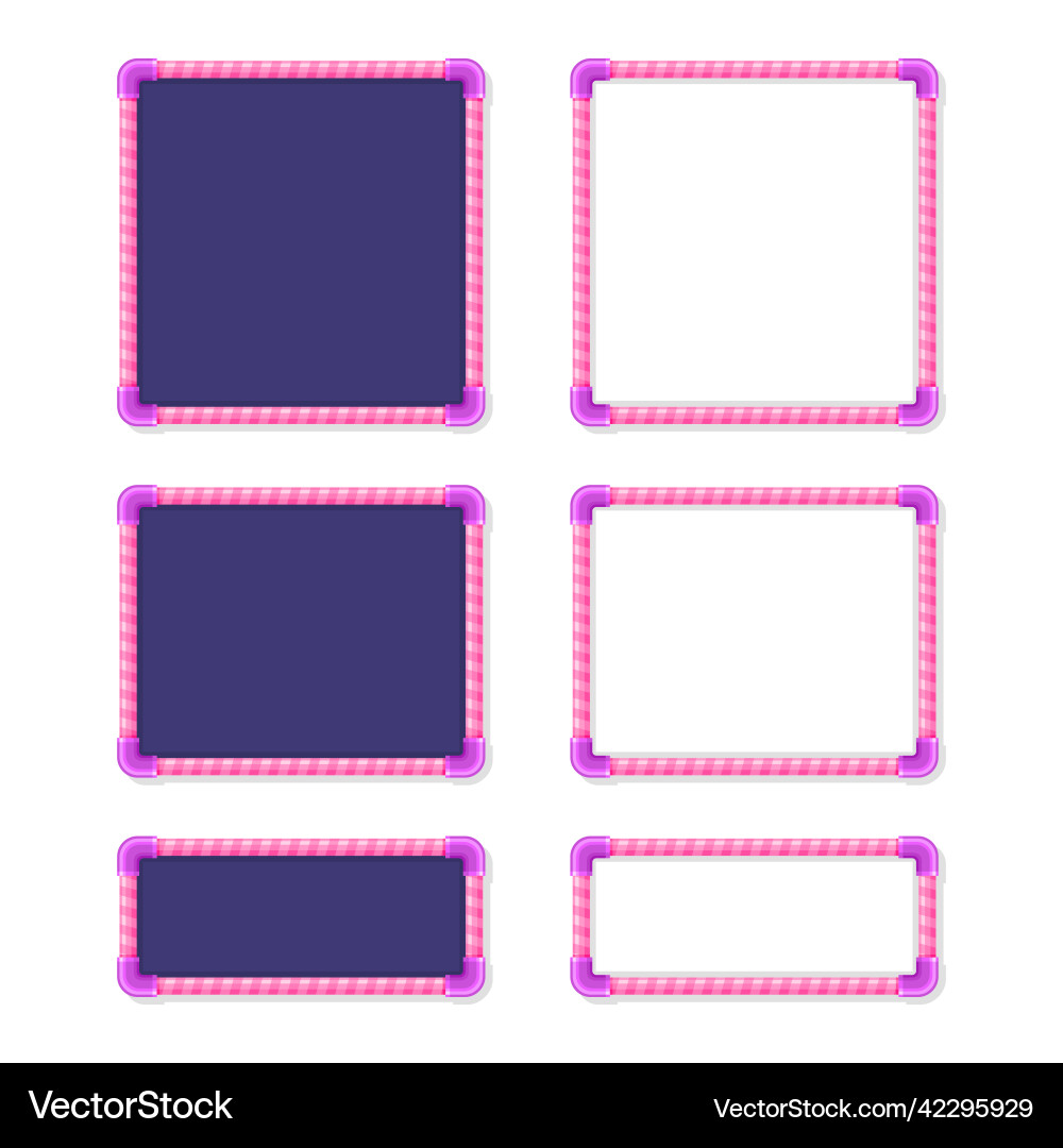 Game Menu Board Frame - UI Element vector image