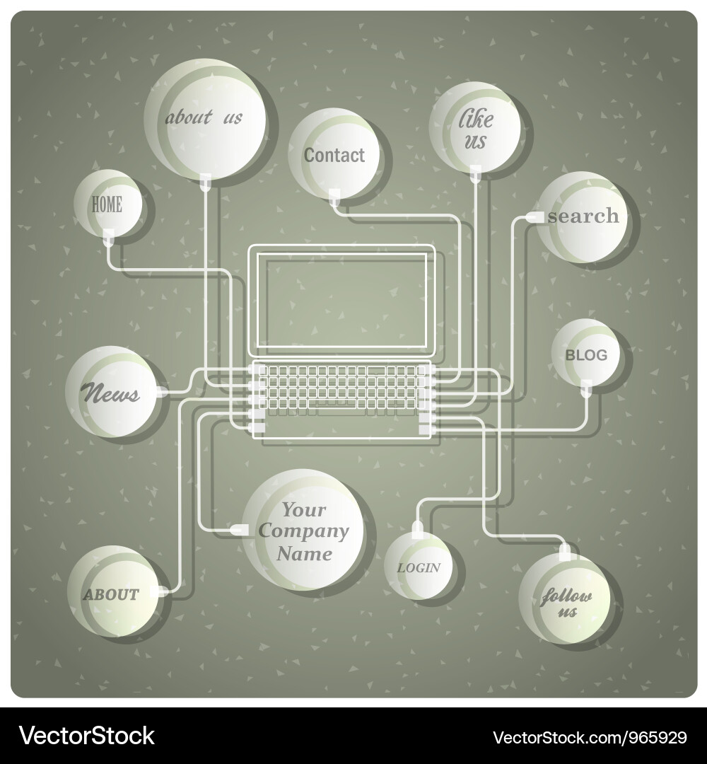 Modern Connection Template Vector Image