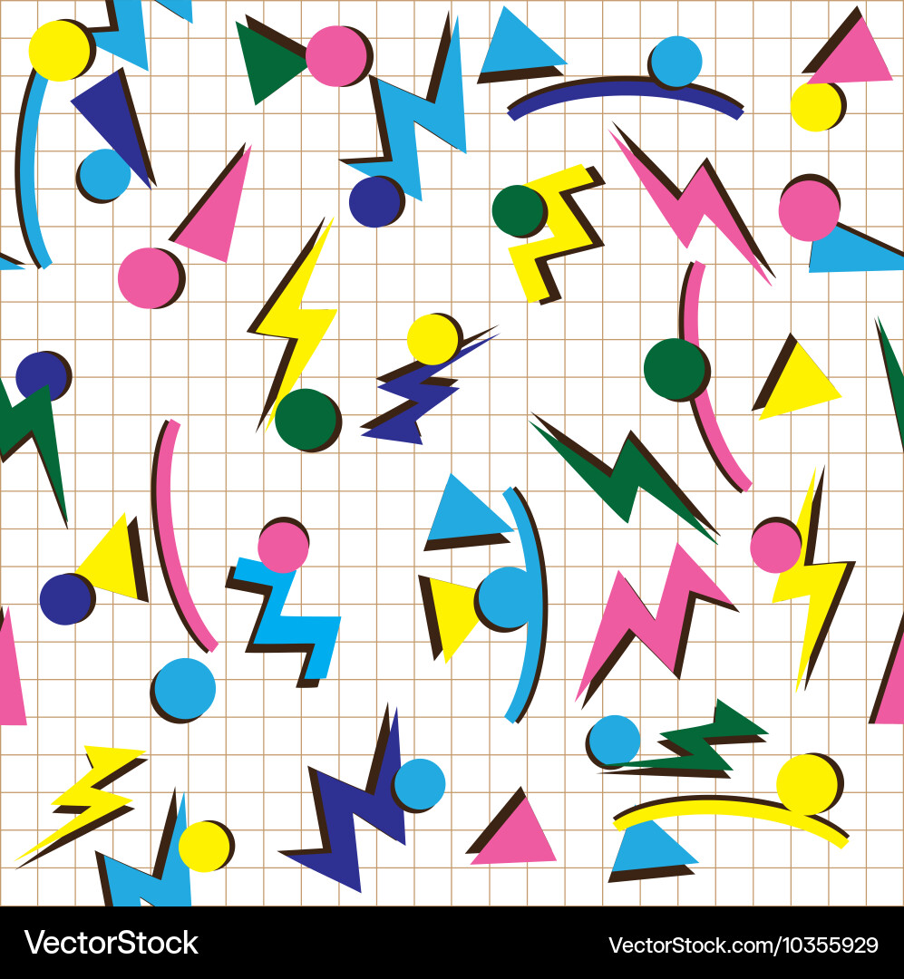 Retro Geometric Pattern Vector Image