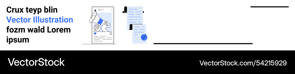 Streamlined app interface with notification Vector Image