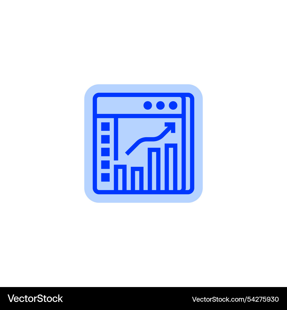 Analytics dashboard line icon linear style sign Analytics dashboard line icon linear style sign vector image