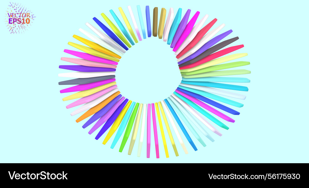 Bright 3d abstraction with an array of smoothly Bright 3d abstraction with an array of smoothly vector image