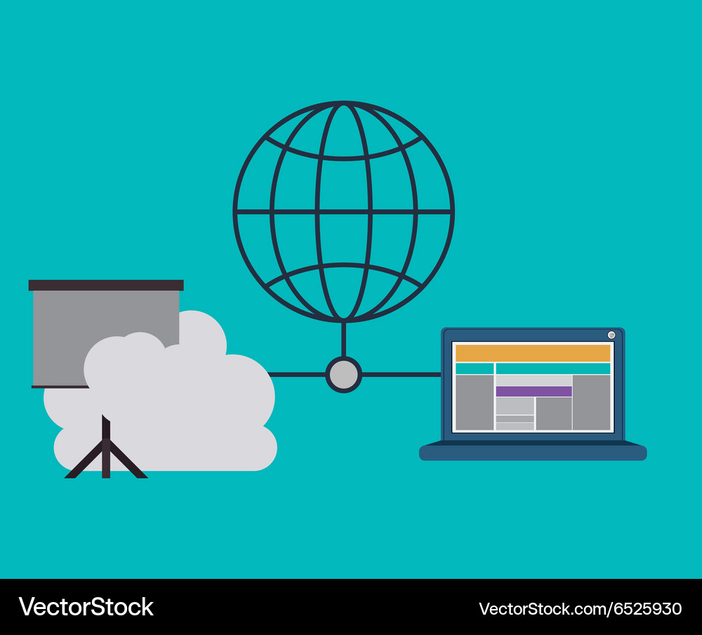 Cloud computing design Vector Image