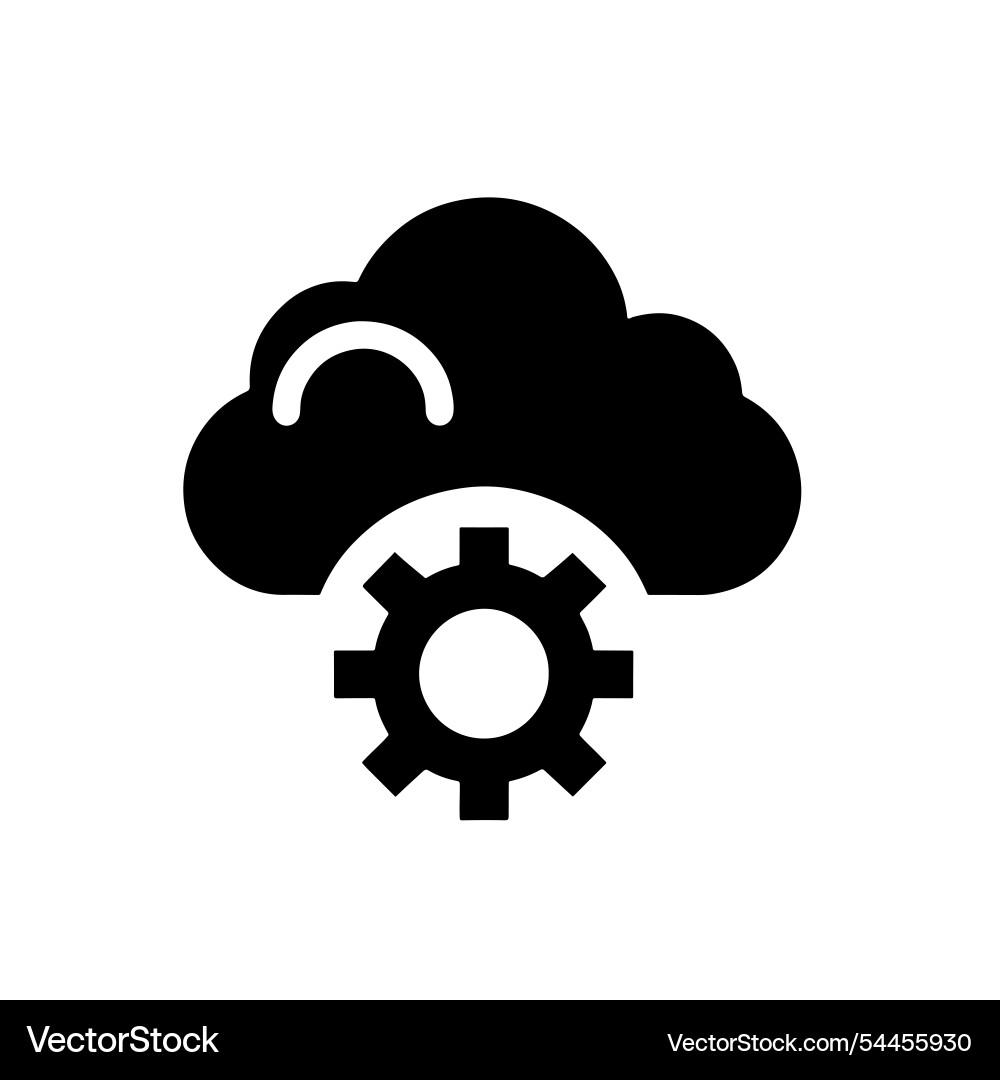 Cloud computing settings icon Cloud computing settings icon vector image