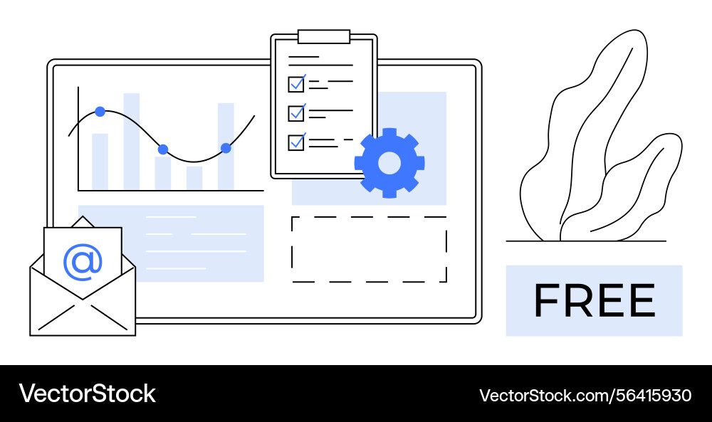 Digital dashboard with graph checklist settings Digital dashboard with graph checklist settings vector image
