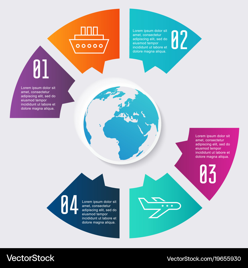 Informative Data Charts & Icons Vector Image