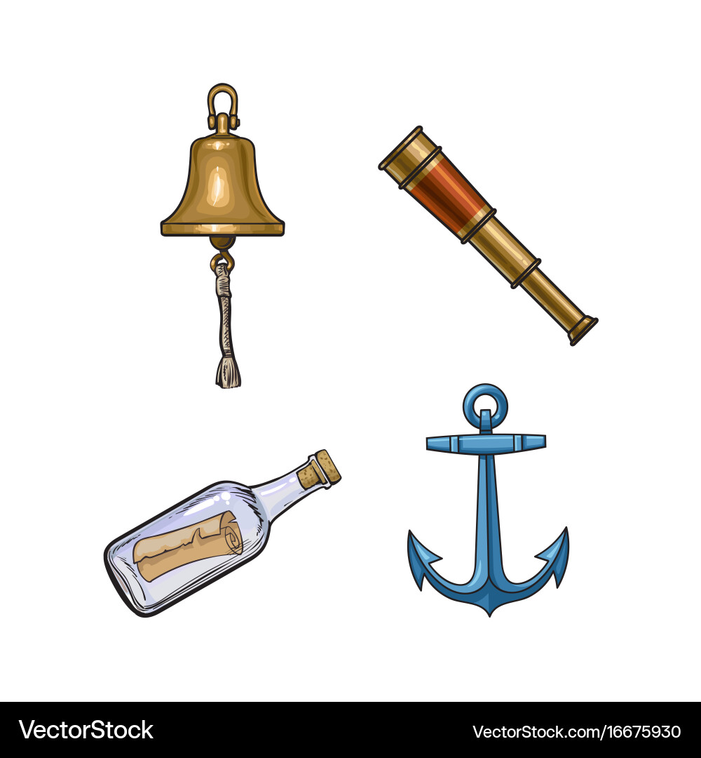 Nautical Objects Set vector image