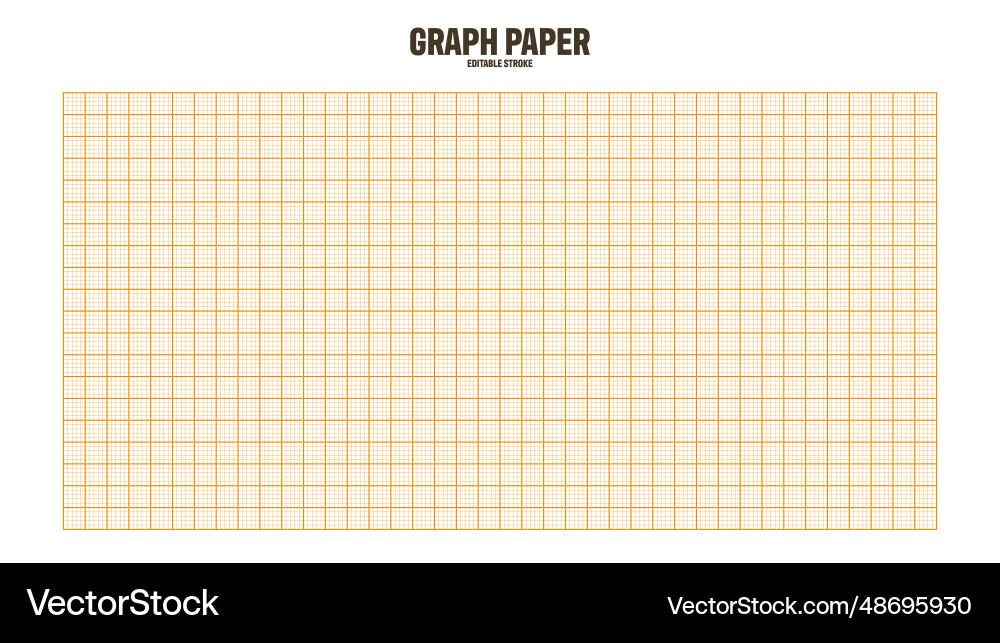 Sheet of graph paper with grid millimeter vector image