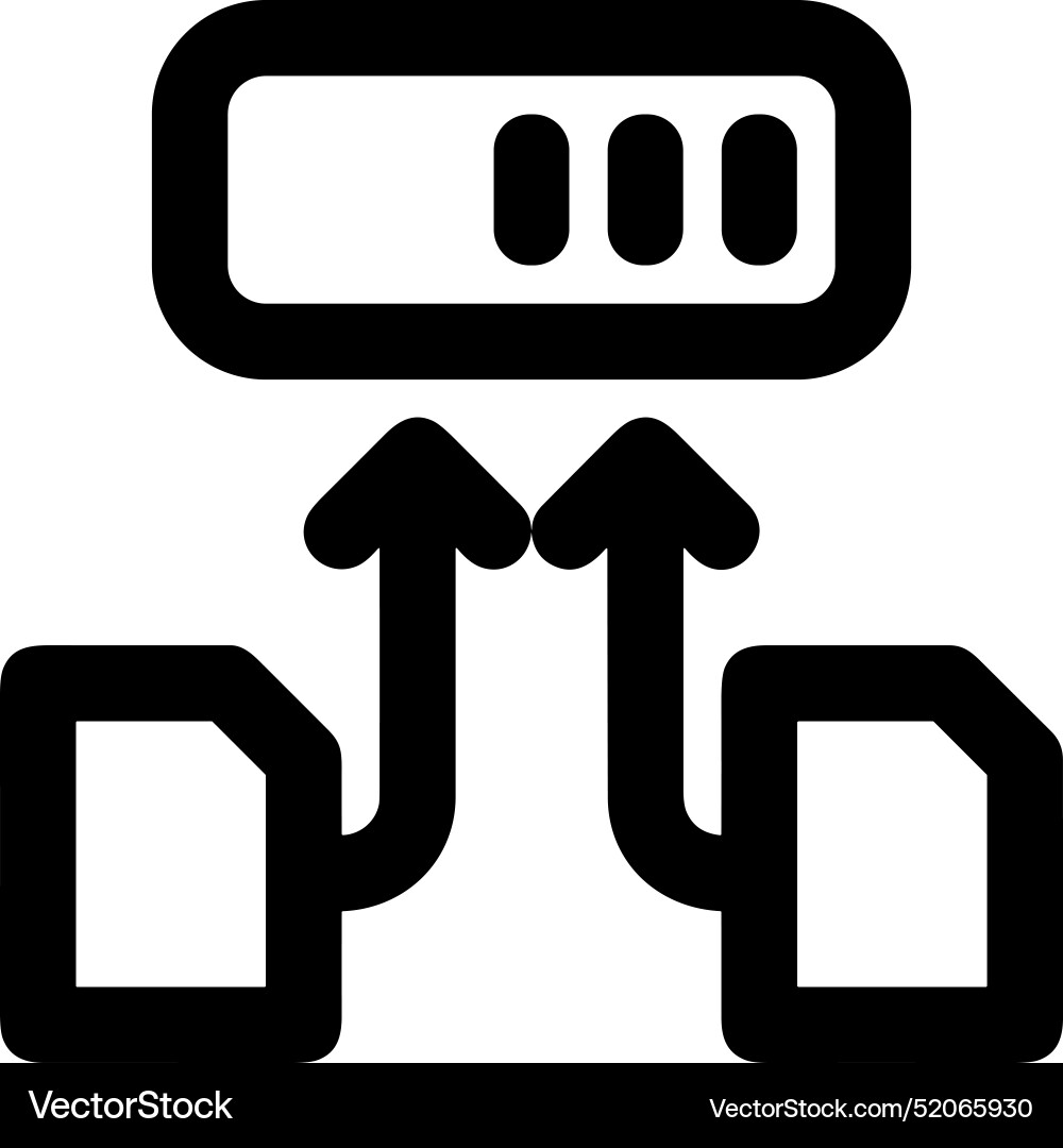 Upload outline icon symbol image Vector Image