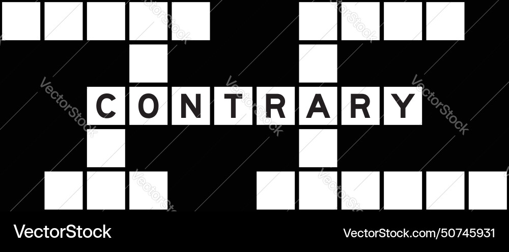 Alphabet letter in word contrary on crossword Vector Image Alphabet letter in word contrary on crossword Vector Image