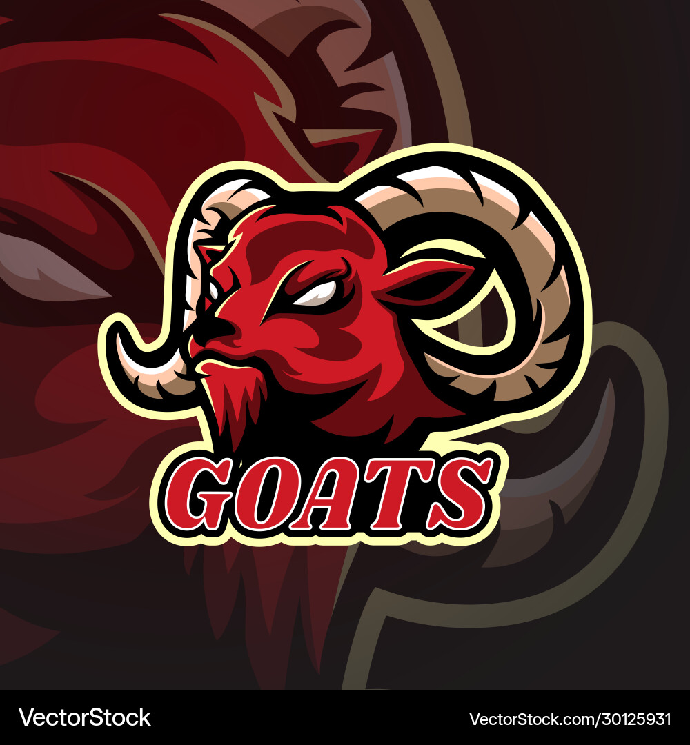 Angry Goat Mascot Logo - Sport & Esports Vector Image
