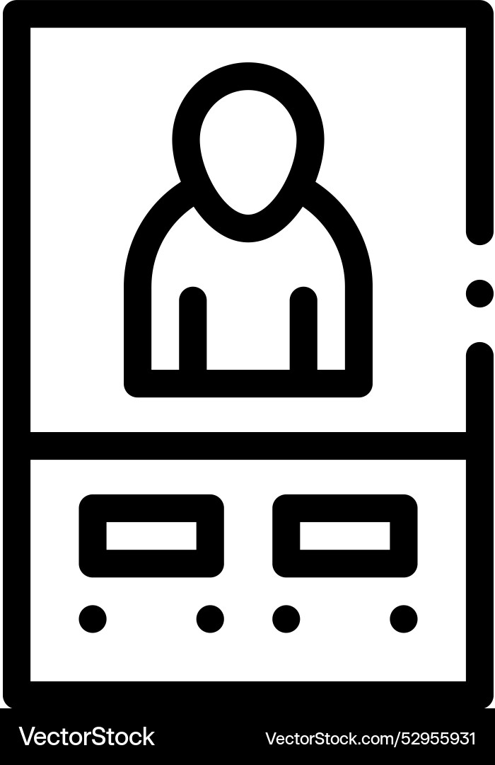 Digital icon thin linear style design isolated Vector Image