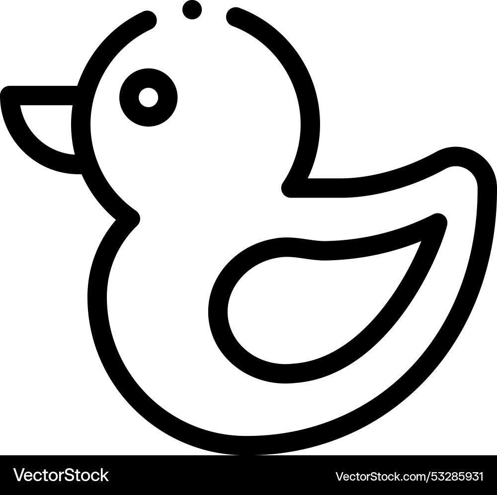 Ducky icon thin linear style design isolated Ducky icon thin linear style design isolated vector image