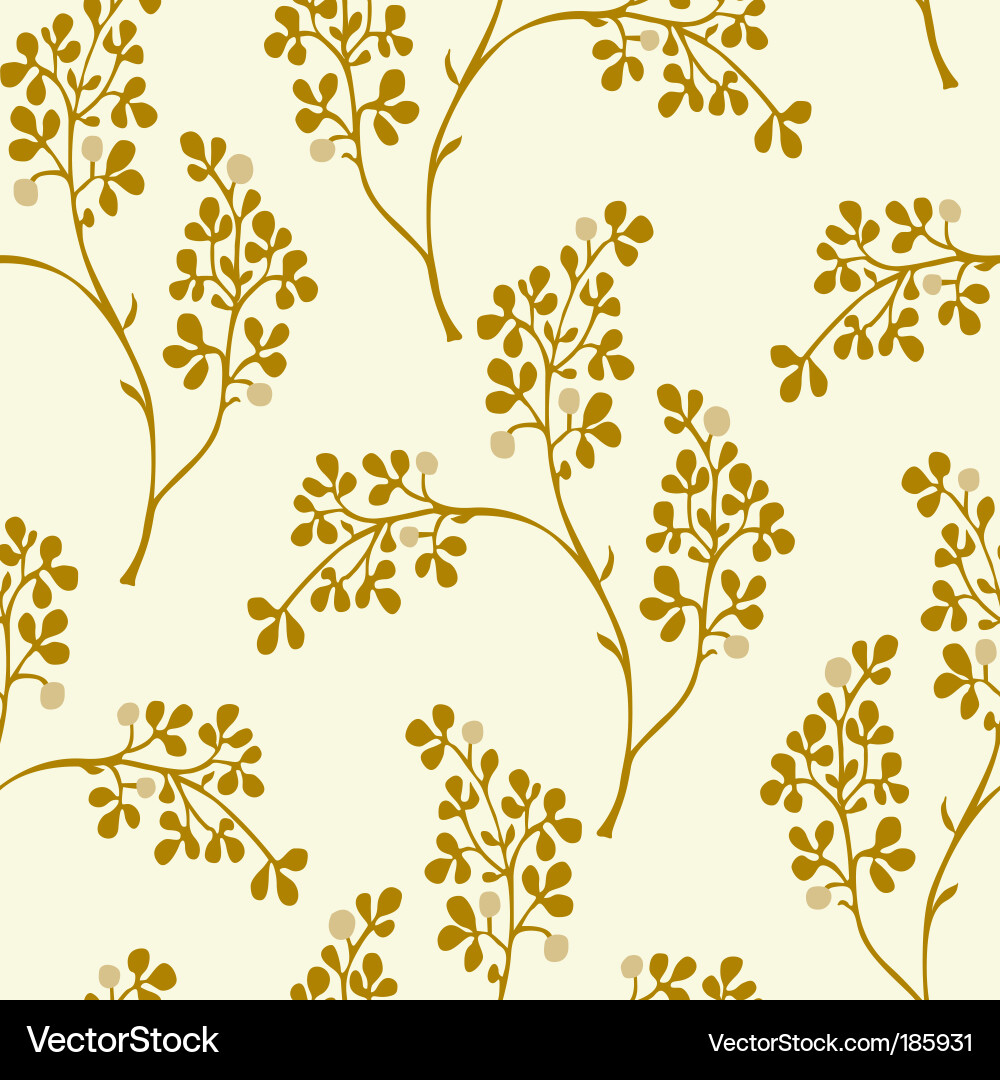 Elegant Leaf Swirl Pattern vector image