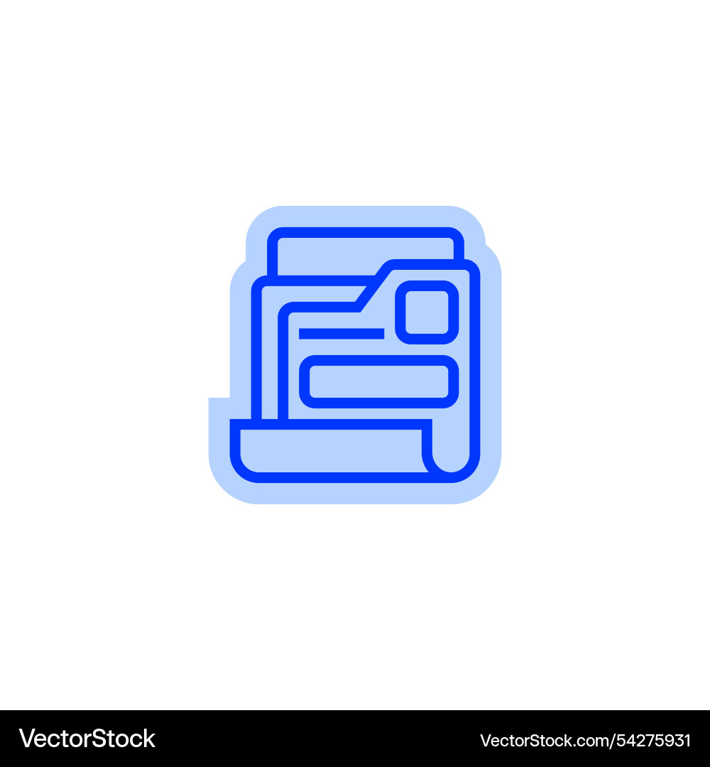 Folder line icon linear style sign for mobile Folder line icon linear style sign for mobile vector image