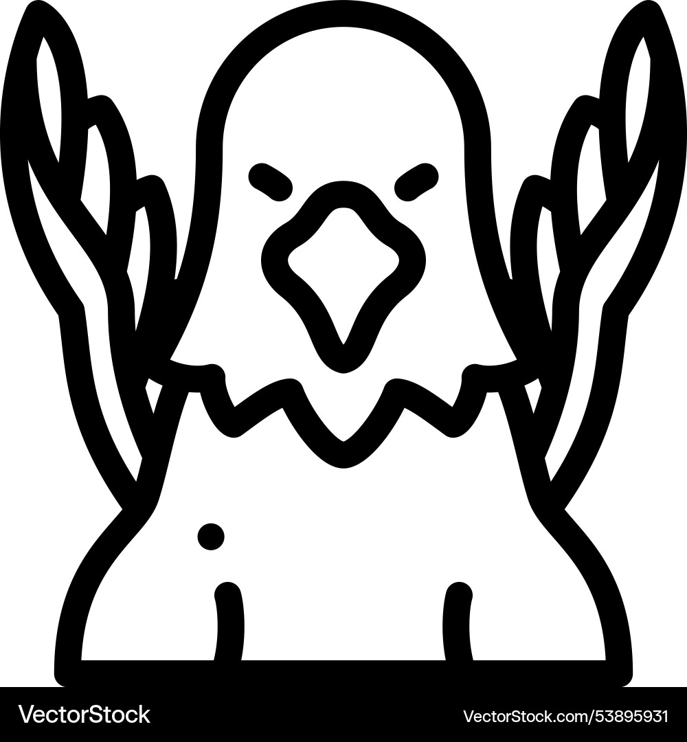 Griffin icon thin linear style design isolated Griffin icon thin linear style design isolated Vector Image