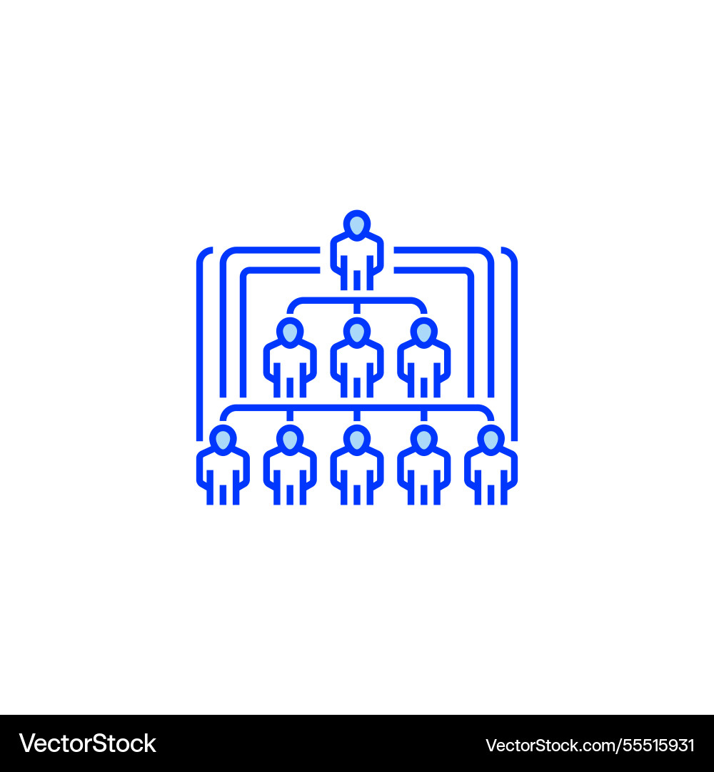 Hierarchy filled line icon linear style sign Hierarchy filled line icon linear style sign vector image