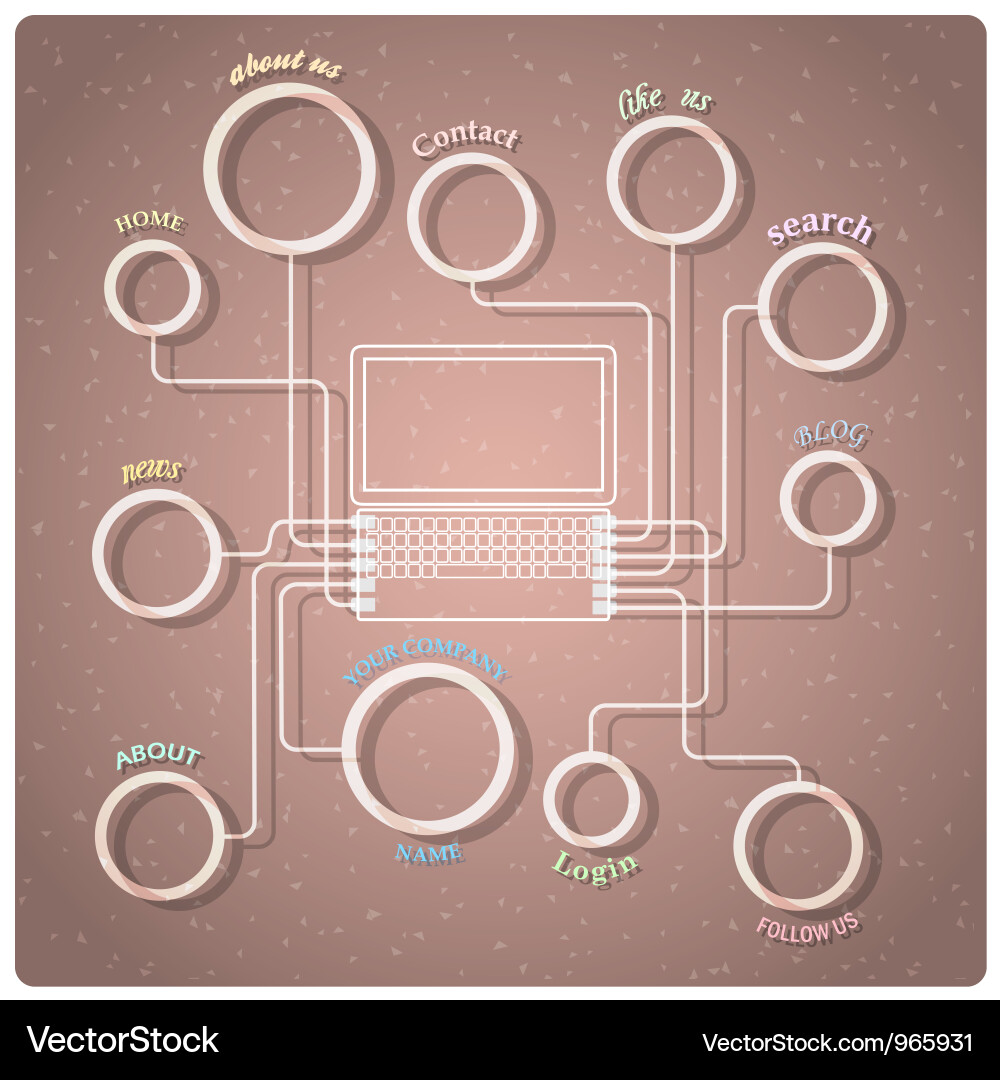 New web design template Vector Image