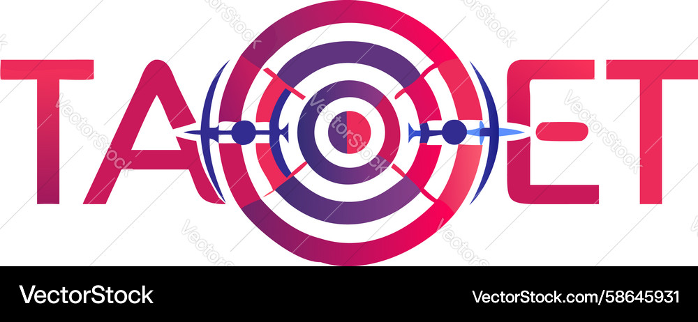 Target Wordmark - Objective Driven Vector Image