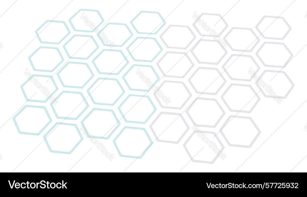 Abstract blue hexagonal honeycomb pattern vector image
