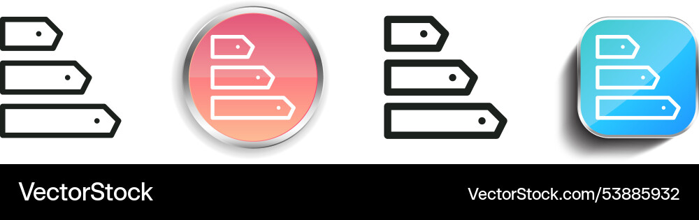 Energy class icon thin linear regular and button Energy class icon thin linear regular and button Vector Image