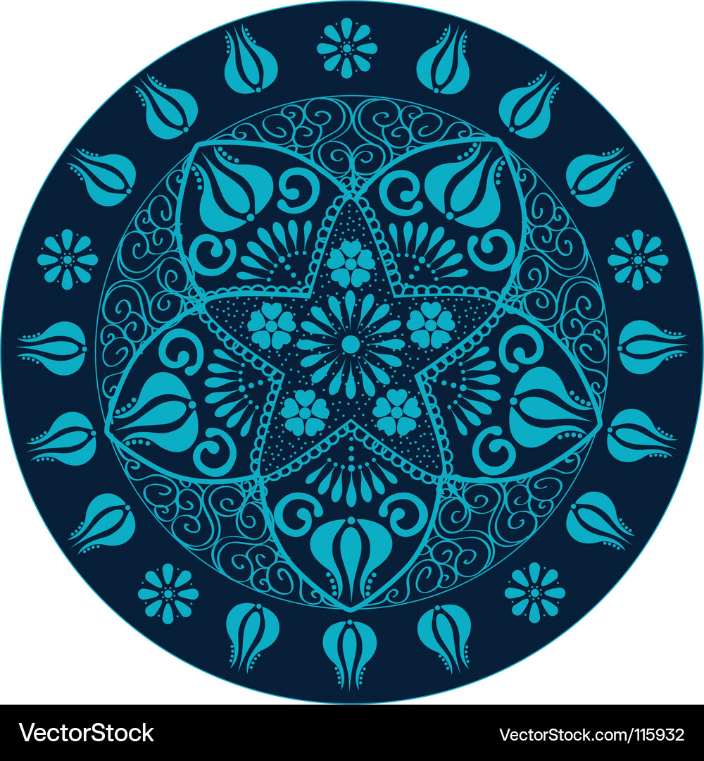 Ornate Star Motif Vector Image