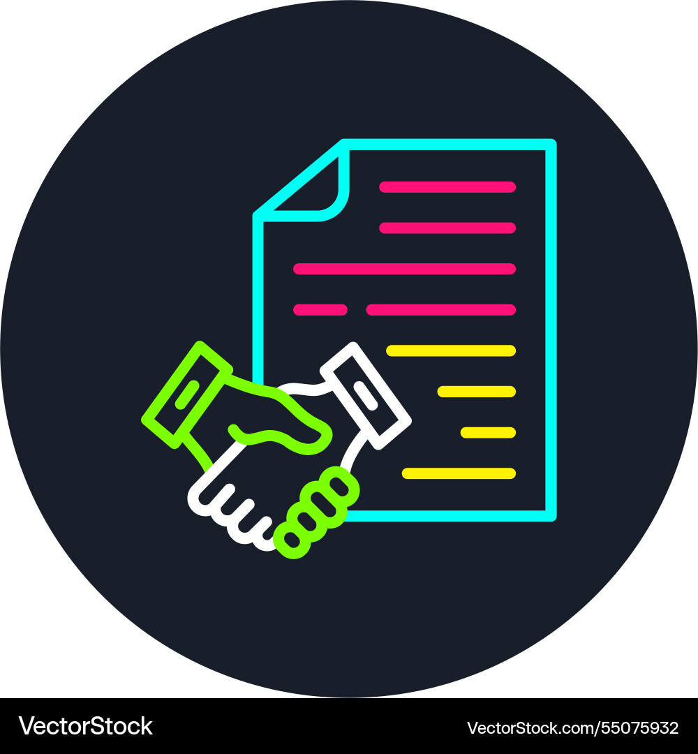 Paper line multi color icon Vector Image
