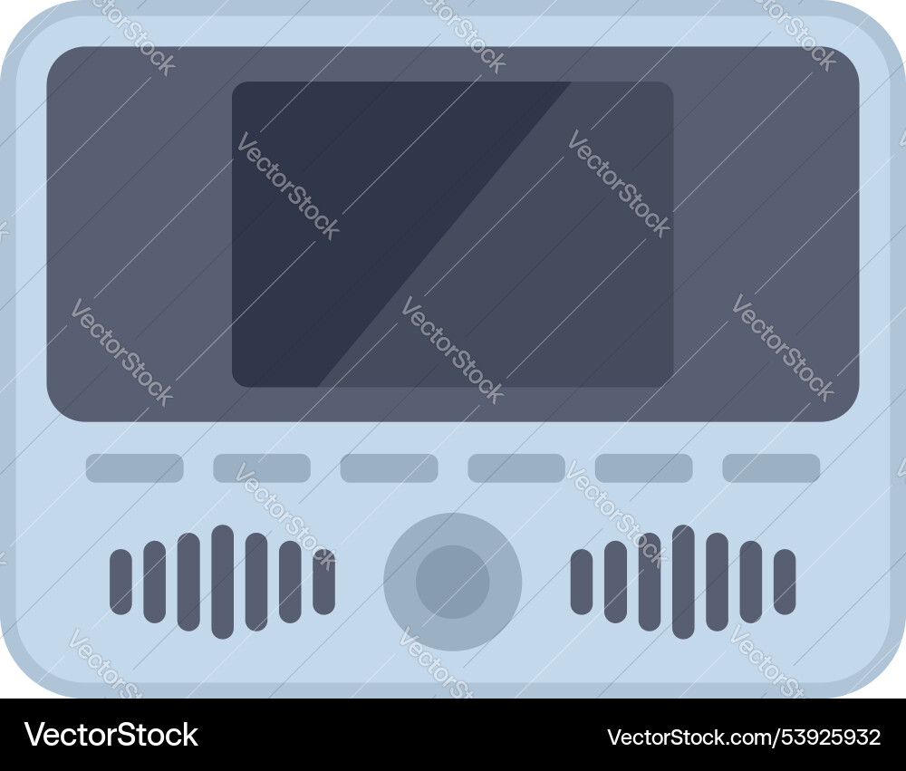 Portable video recorder displaying black screen Portable video recorder displaying black screen vector image