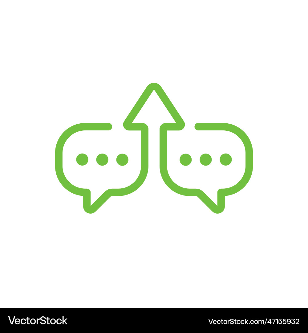 Productive dialog icon constructive discussion vector image