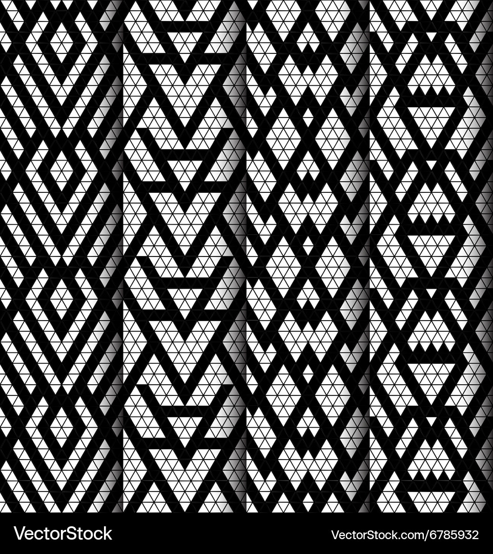 Set of four patterns Vector Image