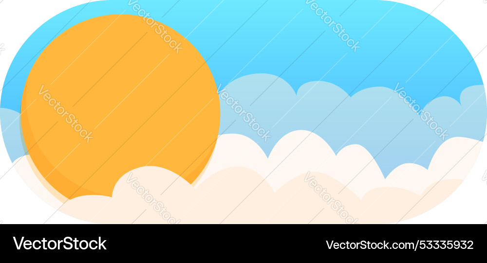 Sun behind clouds button showing weather forecast Sun behind clouds button showing weather forecast vector image