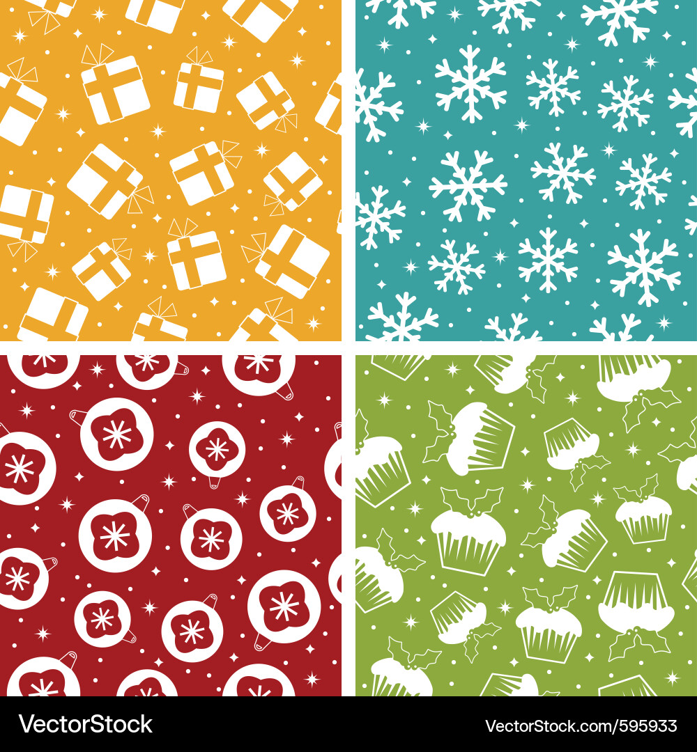 Christmas Snowflake Patterns Vector Image