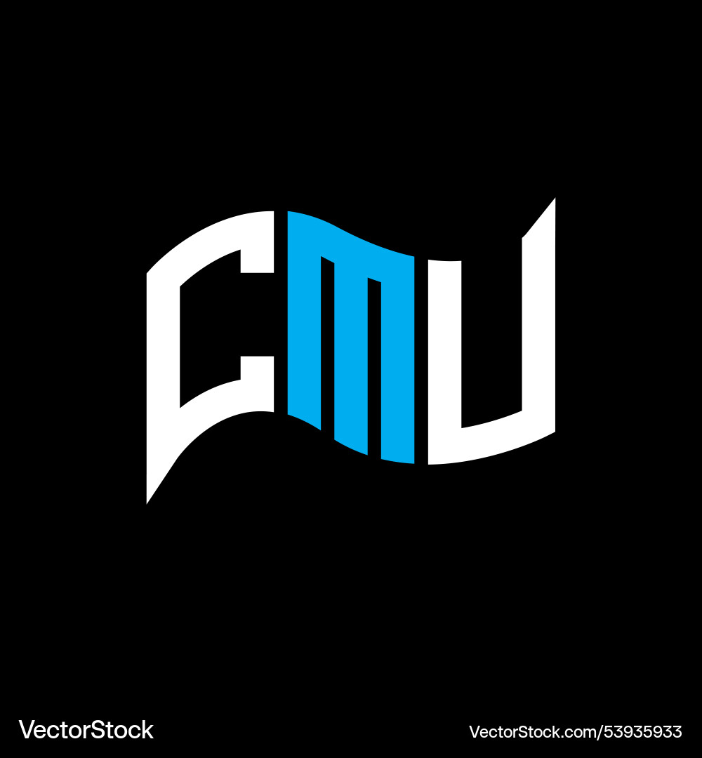 Cmu logo design simple and modern Vector Image