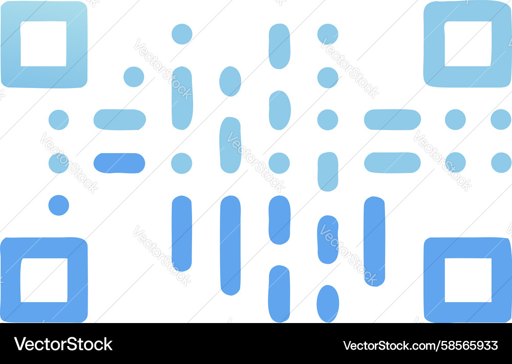 Digital QR Code Pattern Vector Image