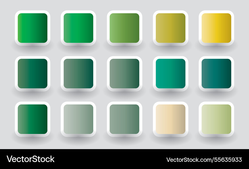Farbpalette Ideen aus grüner Pflanze Farbpalette Ideen aus grüner Pflanze vektorbild