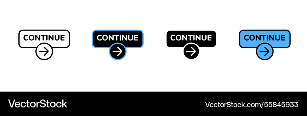 Four different designs of web interface continue Vector Image
