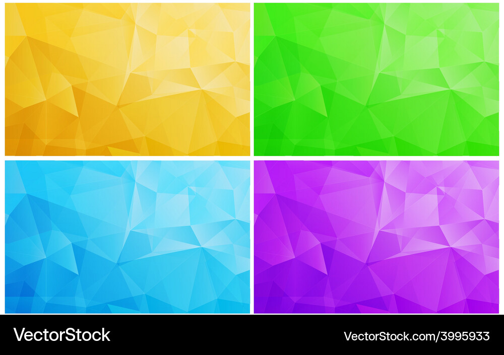 Geometric patterns set colorful abstract mosaic Vector Image