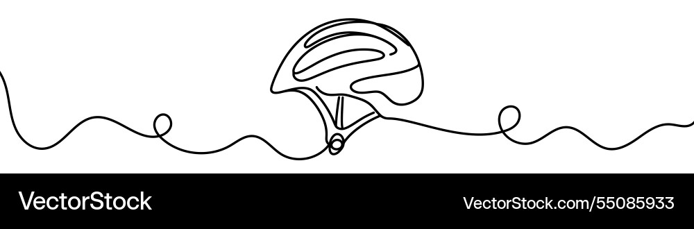 One continuous line of a cyclist One continuous line of a cyclist vector image
