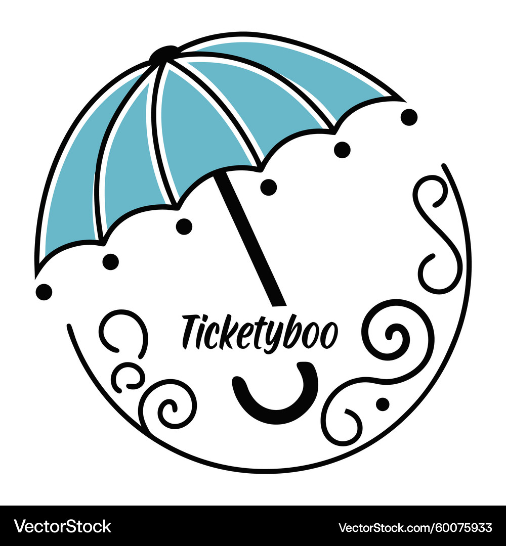 Ticketyboo Playful Umbrella Logo – Royalty-Free Vector | VectorStock, image size:1000x1080