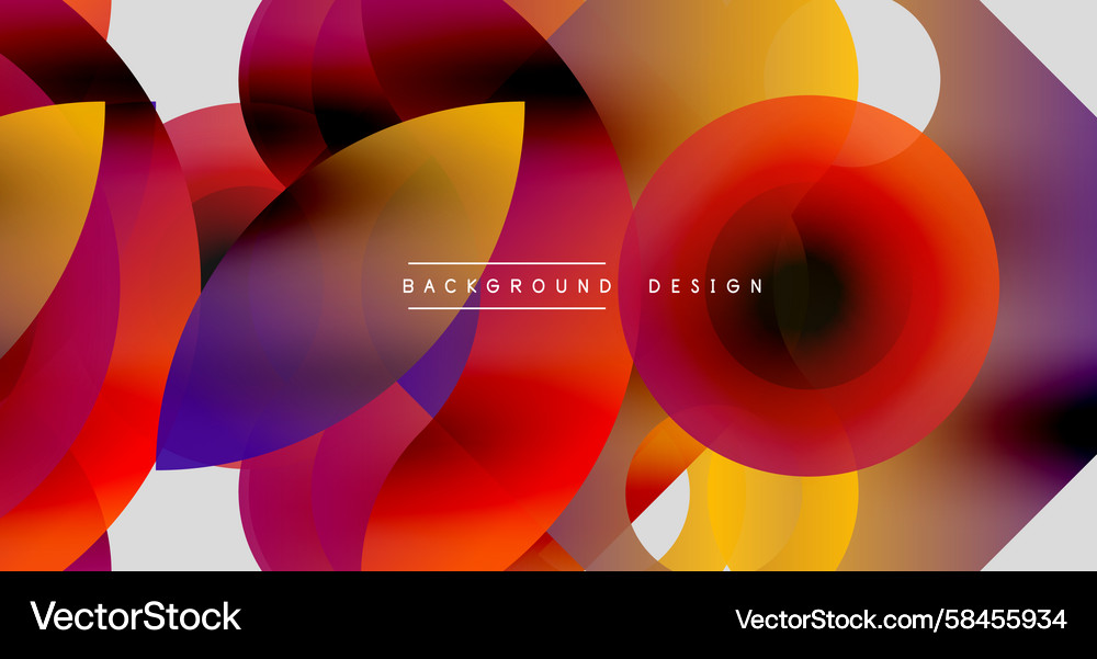 Abstract colorful circles overlap creating Vector Image