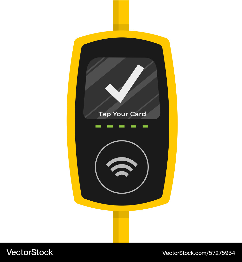 Card ticket validation scanning display Vector Image