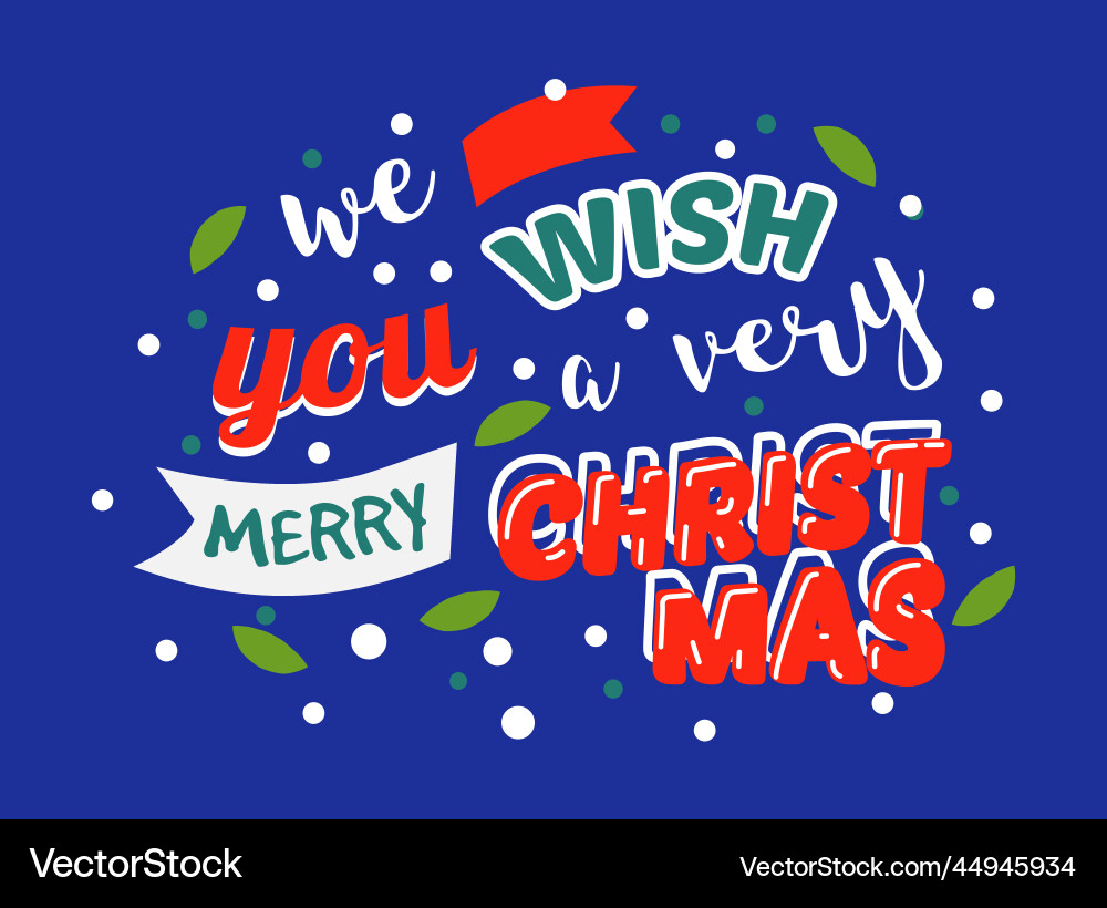 Christmas greeting text card or banner vector image